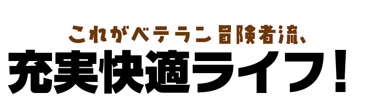 これがベテラン冒険者流、充実快適ライフ！